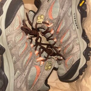 Merrell Gray and Orange Hiking Shoes